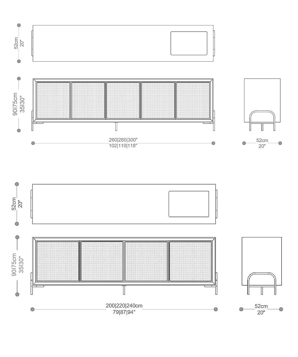 Image of the complete dimensions of the product